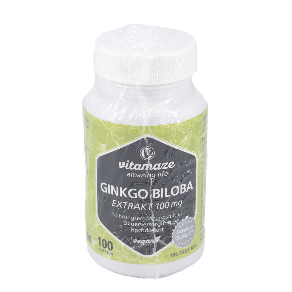 GINKGO BILOBA 100 mg hochdosiert vegan Kapseln