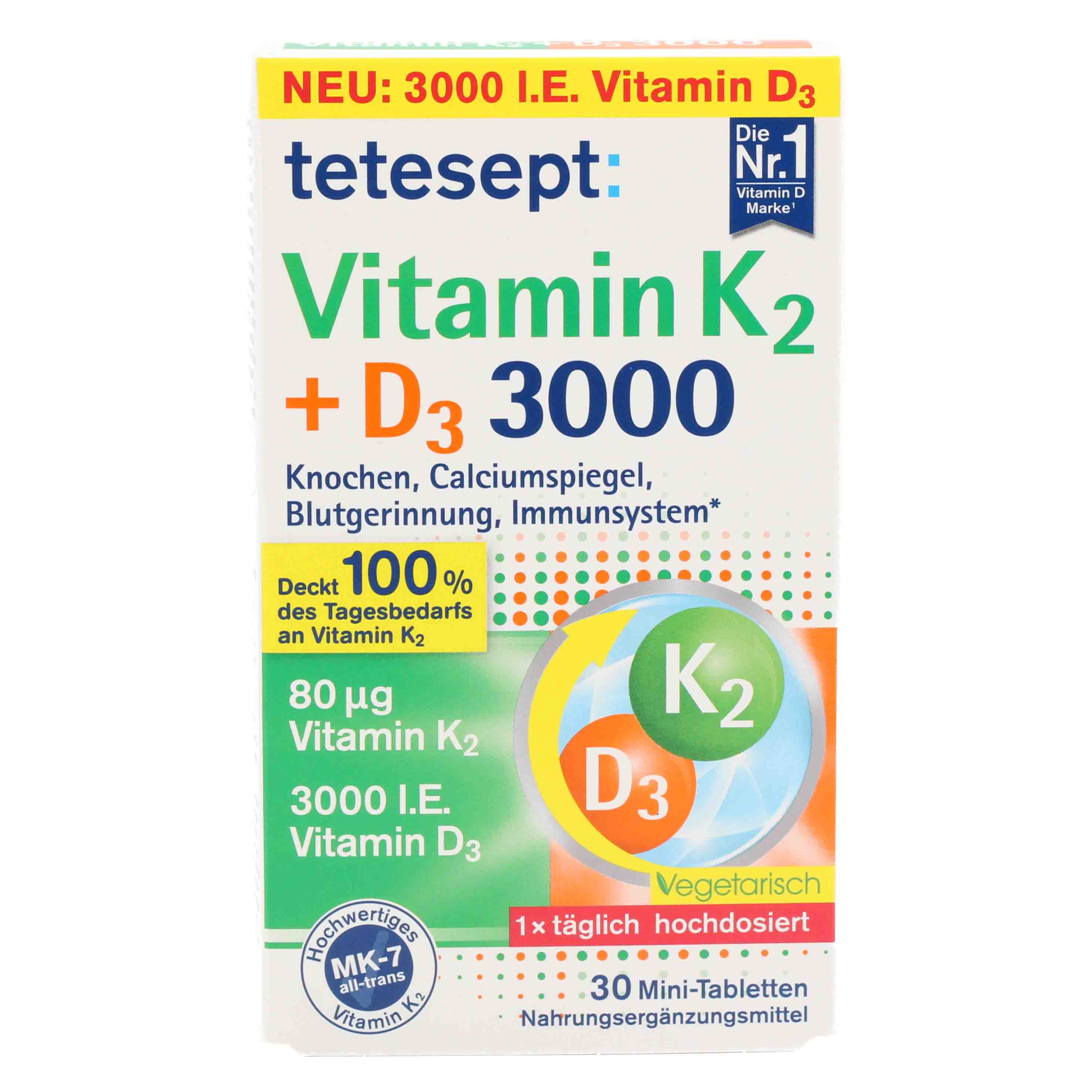 TETESEPT Vitamin K2+D3 3000 Filmtabletten