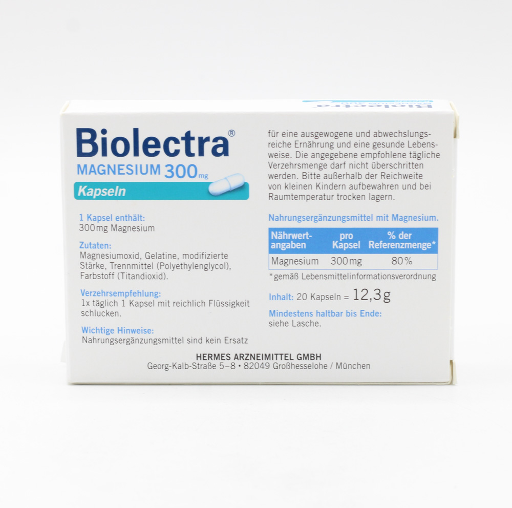 BIOLECTRA Magnesium 300 mg Kapseln