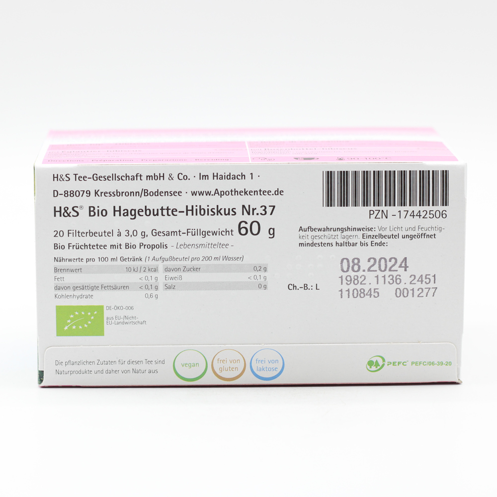 H&S Bio Hagebutte-Hibiskus Filterbeutel