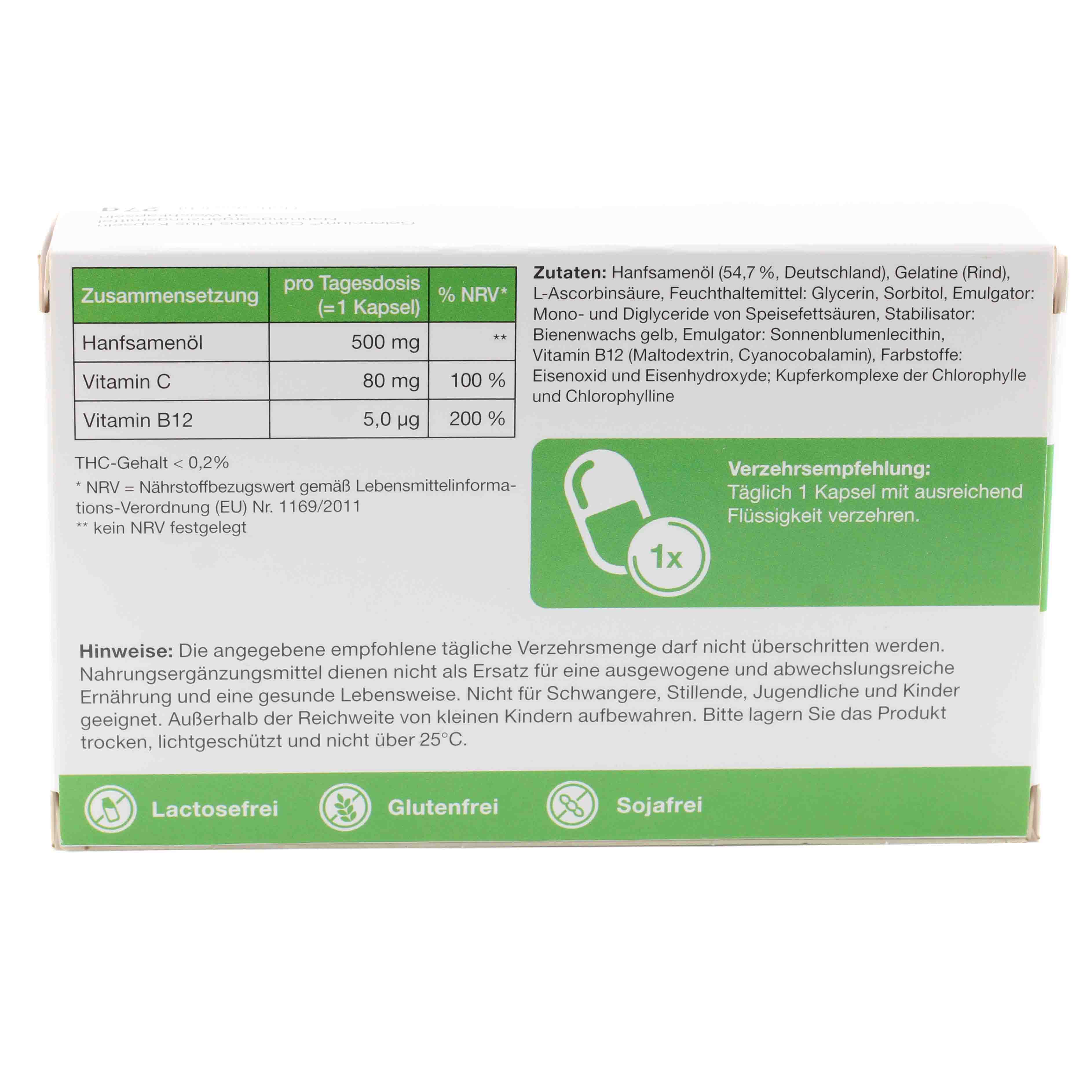 GELENCIUM Cannabis Plus Kapseln mit Vitamin B12