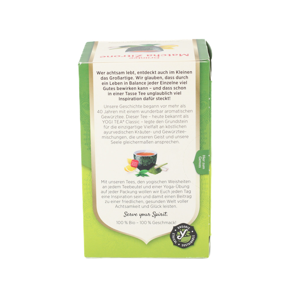 YOGI TEA Grüntee Matcha Zitrone Bio Filterbeutel