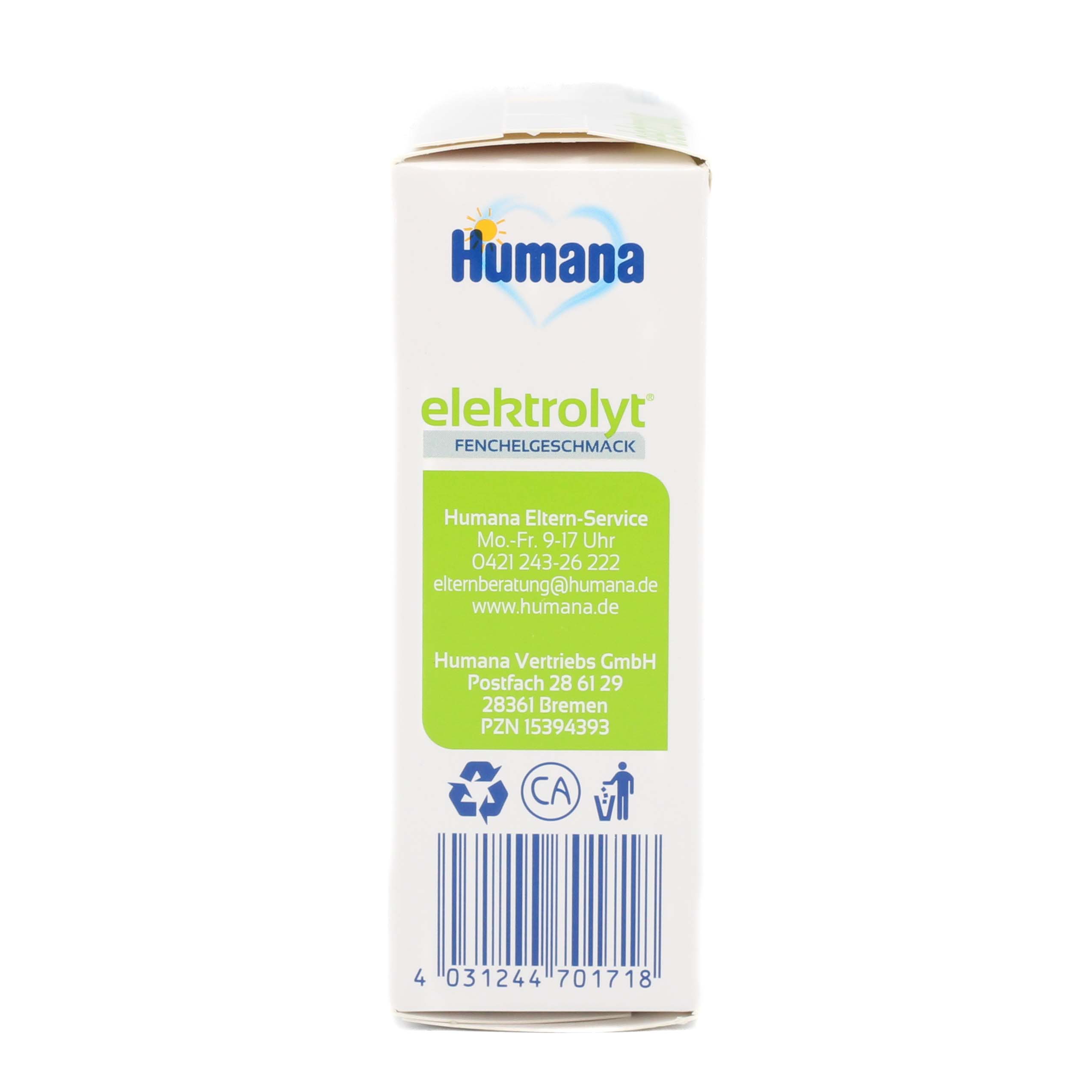 HUMANA Elektrolyt Fenchel Pulver Faltschachtel