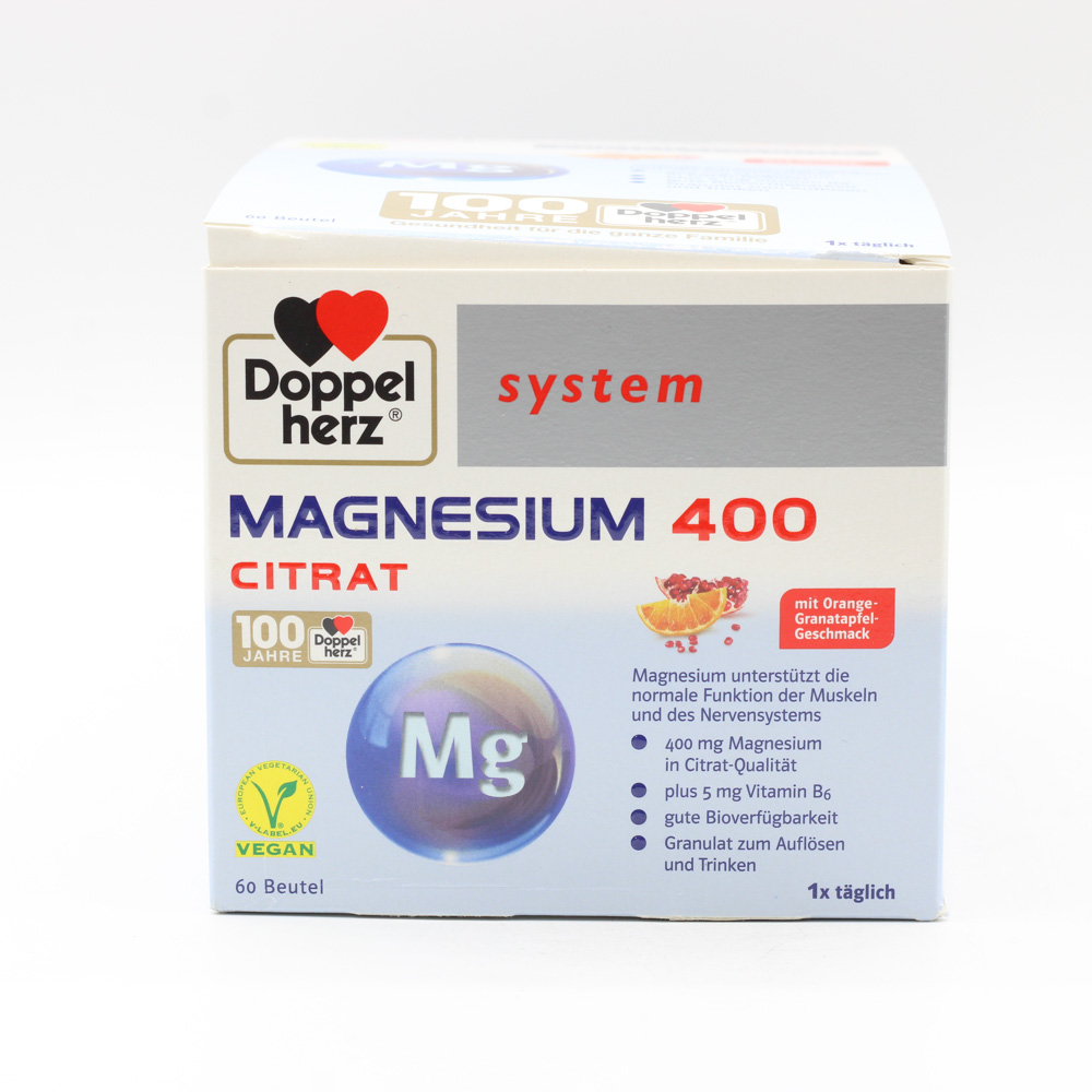 DOPPELHERZ Magnesium 400 Citrat system Granulat