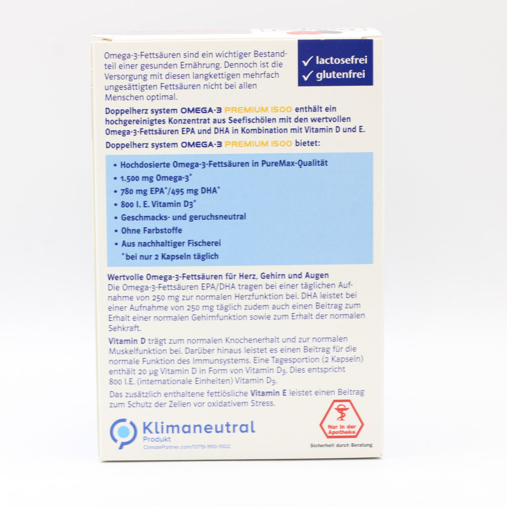 DOPPELHERZ Omega-3 Premium 1500 system Kapseln