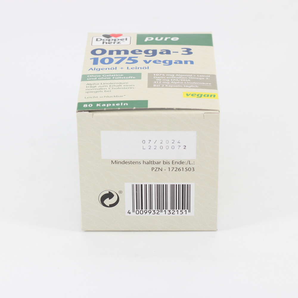 DOPPELHERZ Omega-3 1075 vegan pure Kapseln