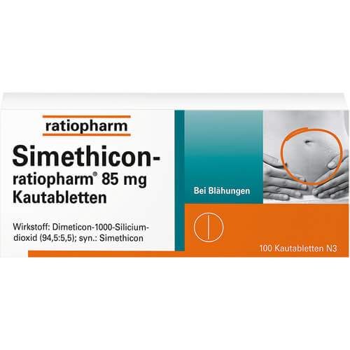 SIMETHICON-ratiopharm 85 mg Kautabletten