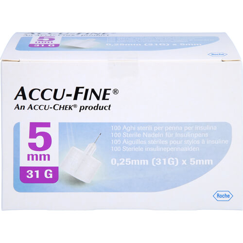 ACCU FINE sterile Nadeln f.Insulinpens 5 mm 31 G