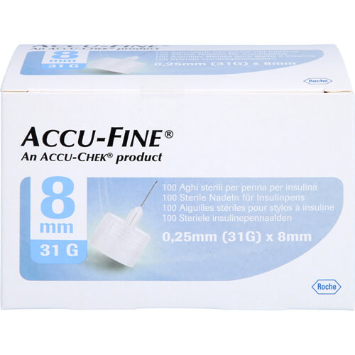 ACCU FINE sterile Nadeln f.Insulinpens 8 mm 31 G