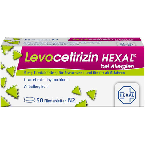 LEVOCETIRIZIN HEXAL bei Allergien 5 mg Filmtabl.