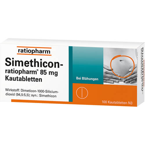 SIMETHICON-ratiopharm 85 mg Kautabletten