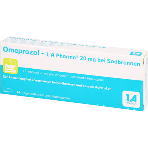 OMEPRAZOL-1A Pharma 20 mg bei Sodbrennen HKM