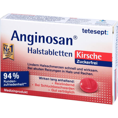 TETESEPT Anginosan Halstabletten zuckerfrei Kirsch