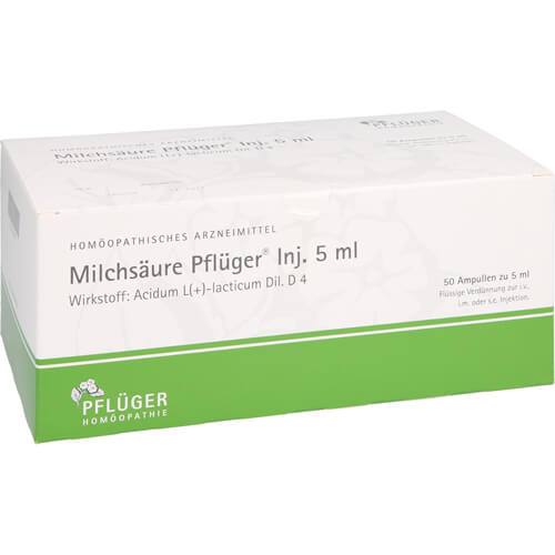 MILCHSÄURE Pflüger Injektionslösung 5 ml