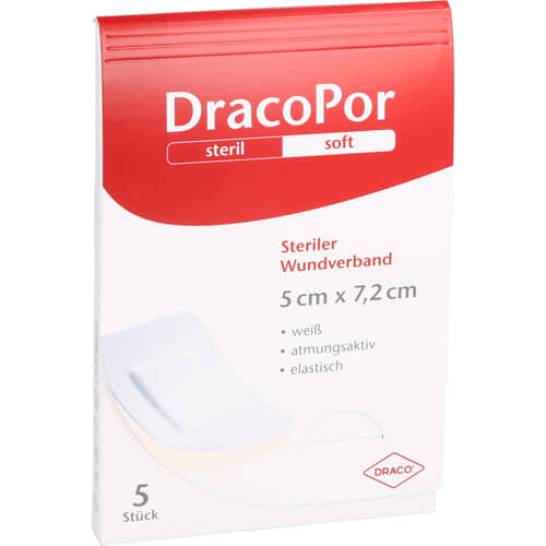 DRACOPOR Wundverband 5x7,2 cm steril
