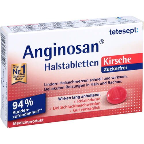 TETESEPT Anginosan Halstabletten zuckerfrei Kirsch