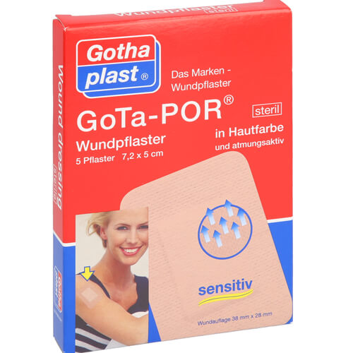 GOTA-POR Wundpflaster 5x7,2 cm steril hautfarben