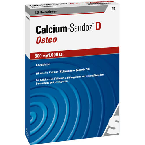 CALCIUM SANDOZ D Osteo 500 mg/1.000 I.E. Kautabl.