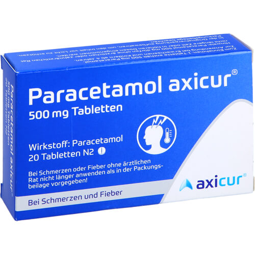 PARACETAMOL axicur 500 mg Tabletten