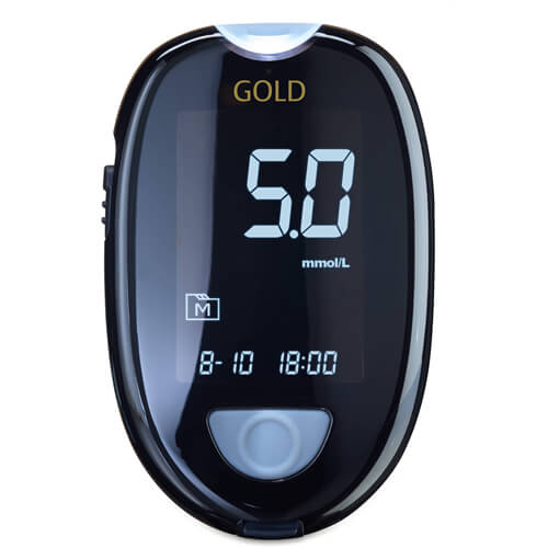 GLUCOCHECK GOLD Blutzuckermessgerät Set mmol/l