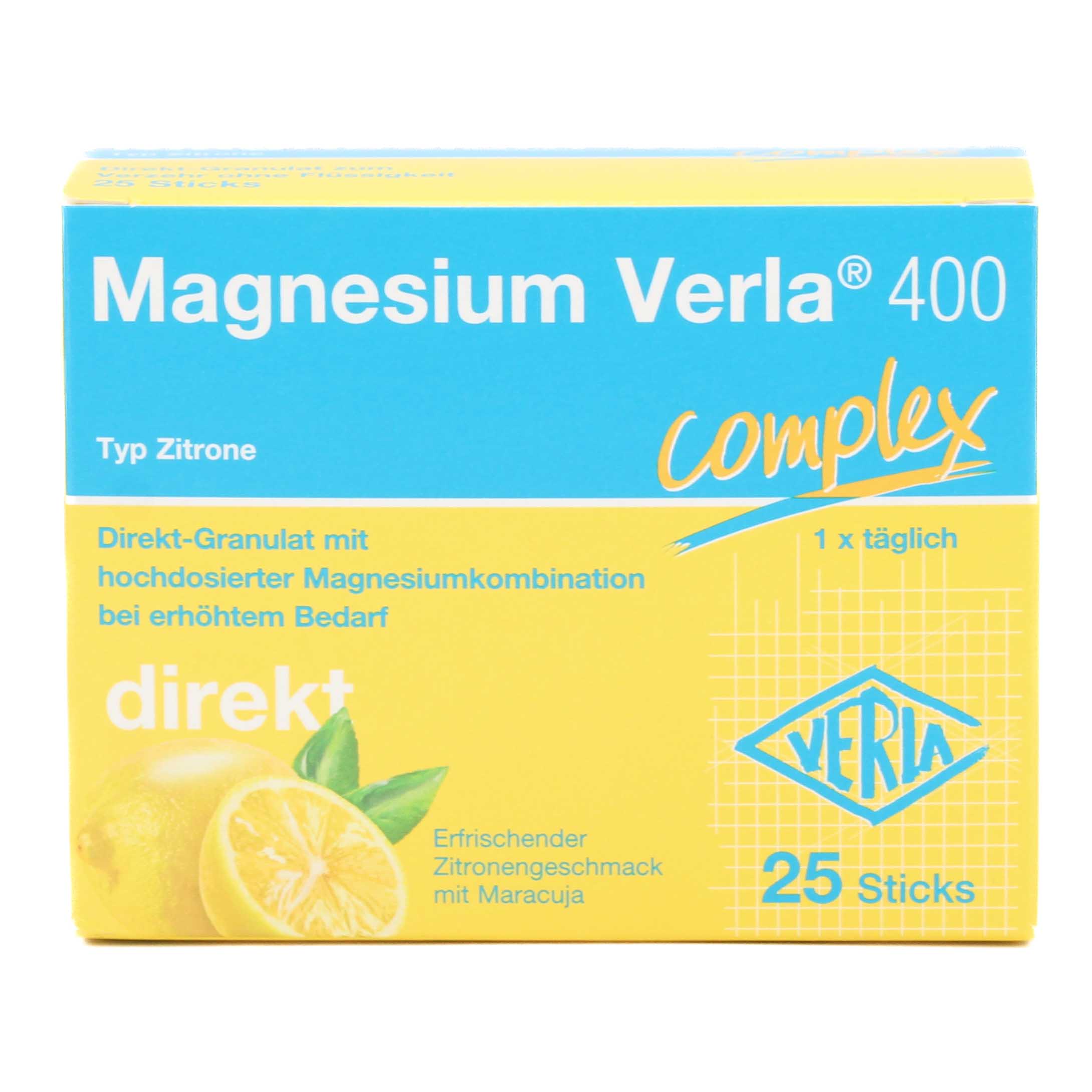 MAGNESIUM VERLA 400 Zitrone Direkt-Granulat