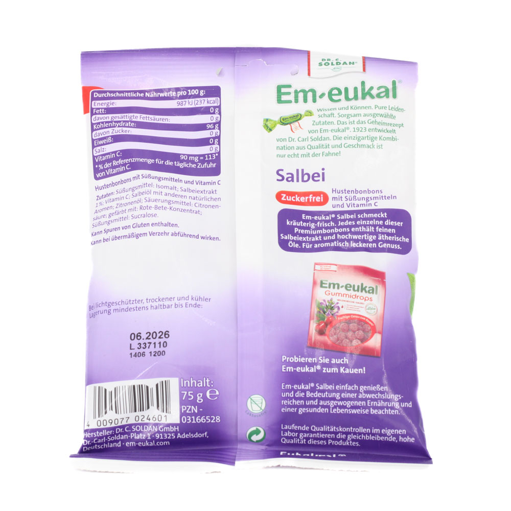 EM-EUKAL Bonbons Salbei zuckerfrei