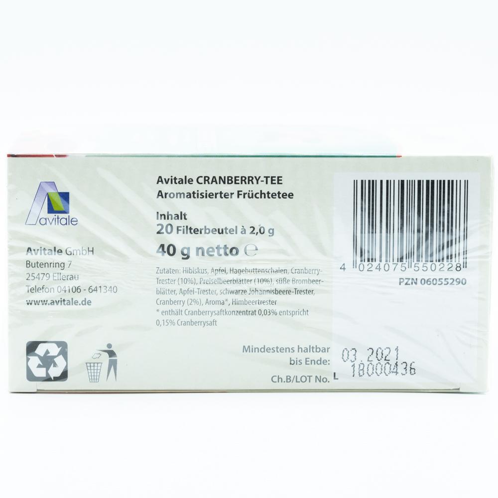 CRANBERRY TEE Filterbeutel