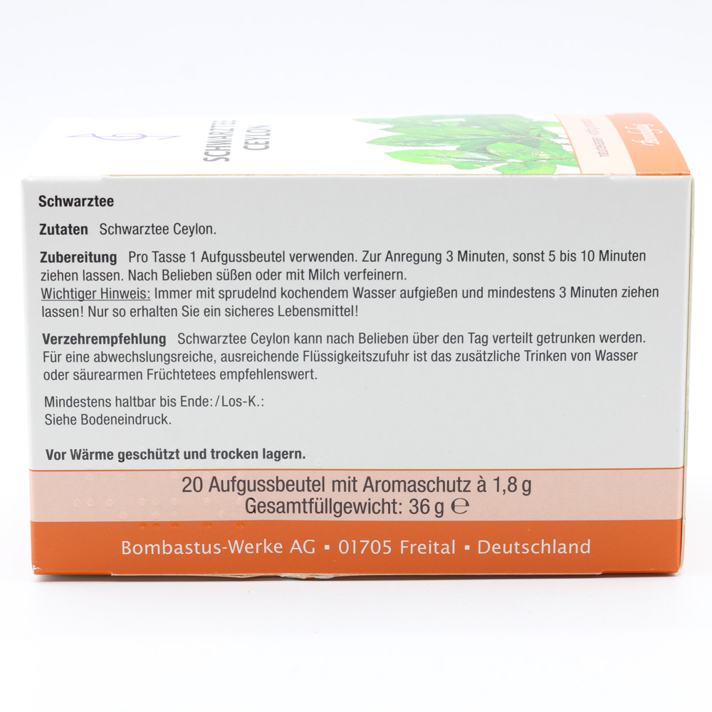 SCHWARZTEE Ceylon Mischung Filterbeutel