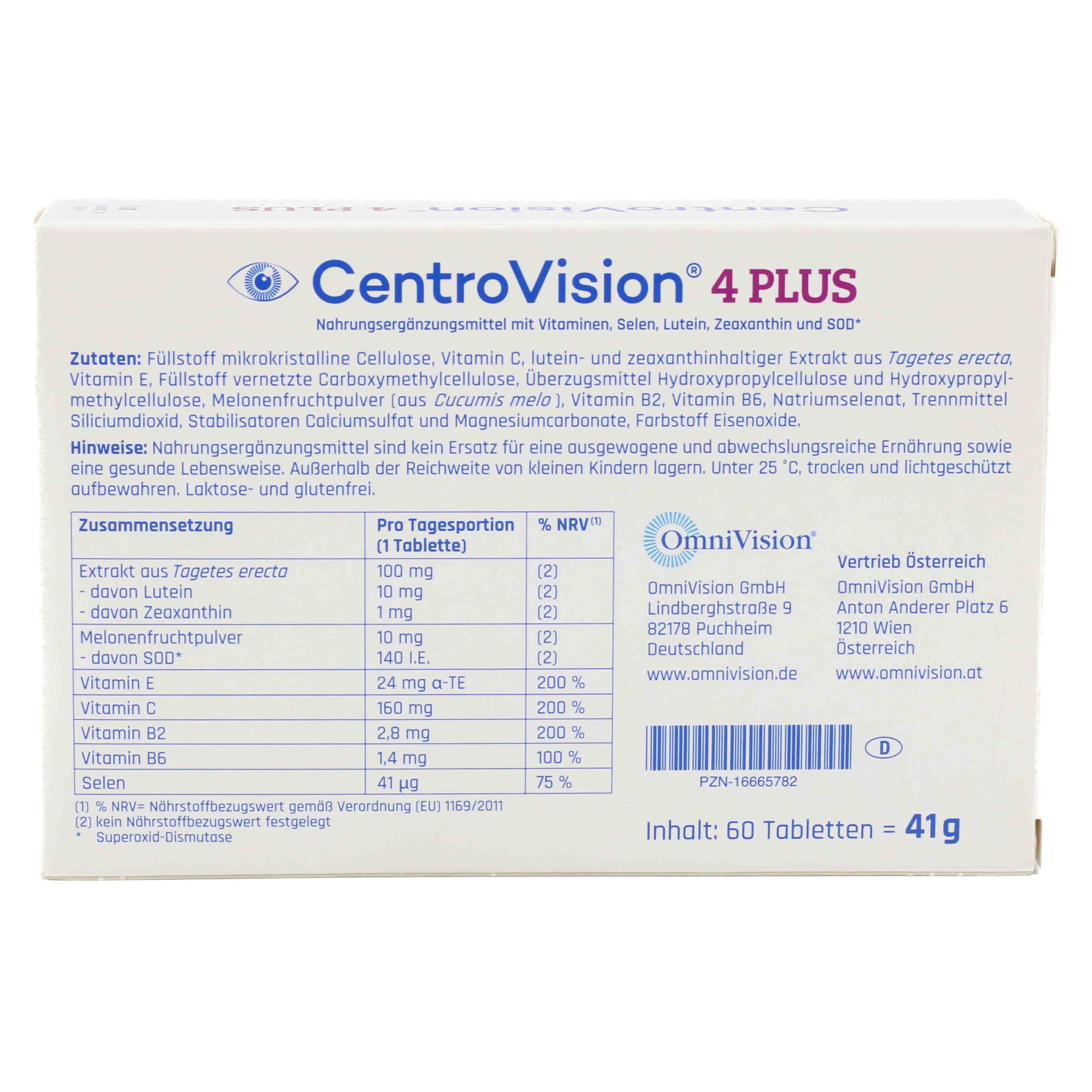 CENTROVISION 4 PLUS Tabletten