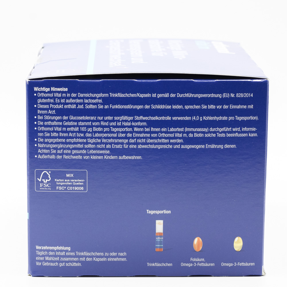 ORTHOMOL Vital M Trinkfläschchen/Kaps.Kombipack.
