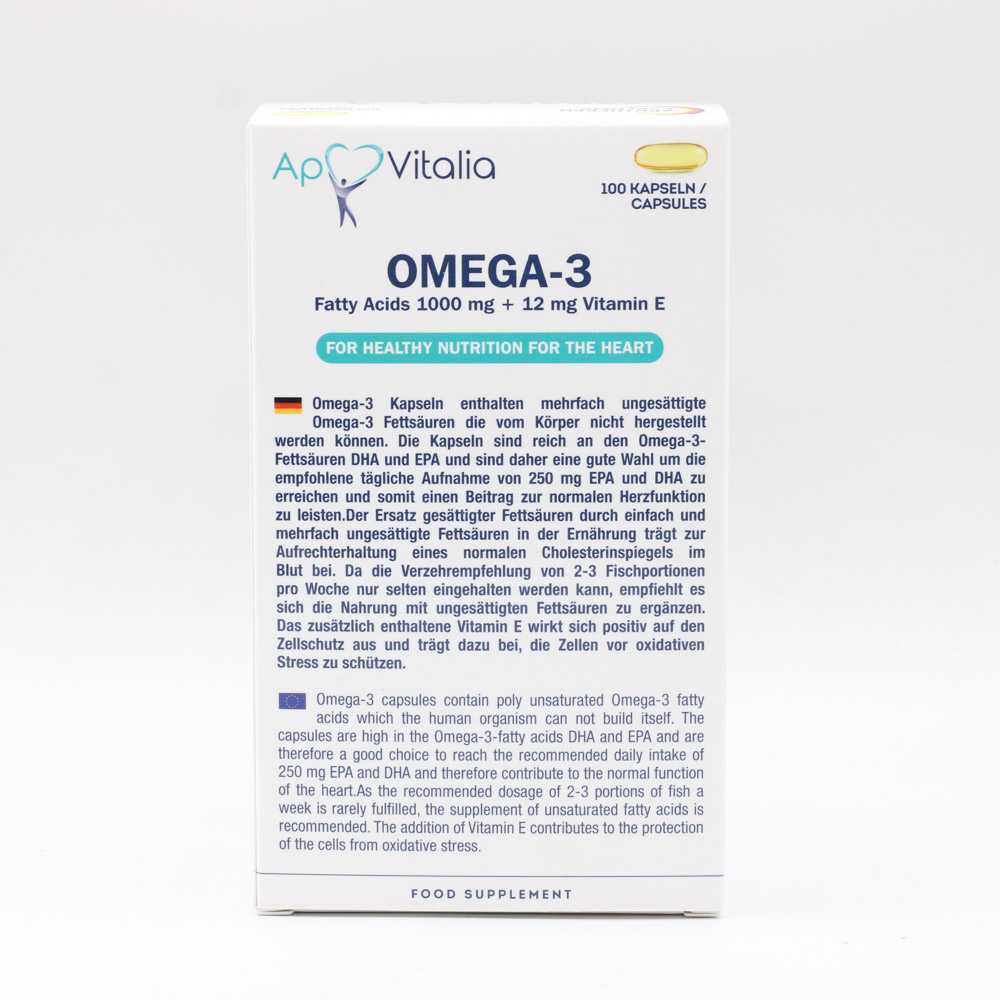 APOVITALIA Omega-3 Fettsäuren 1000mg+12mg Vit.E