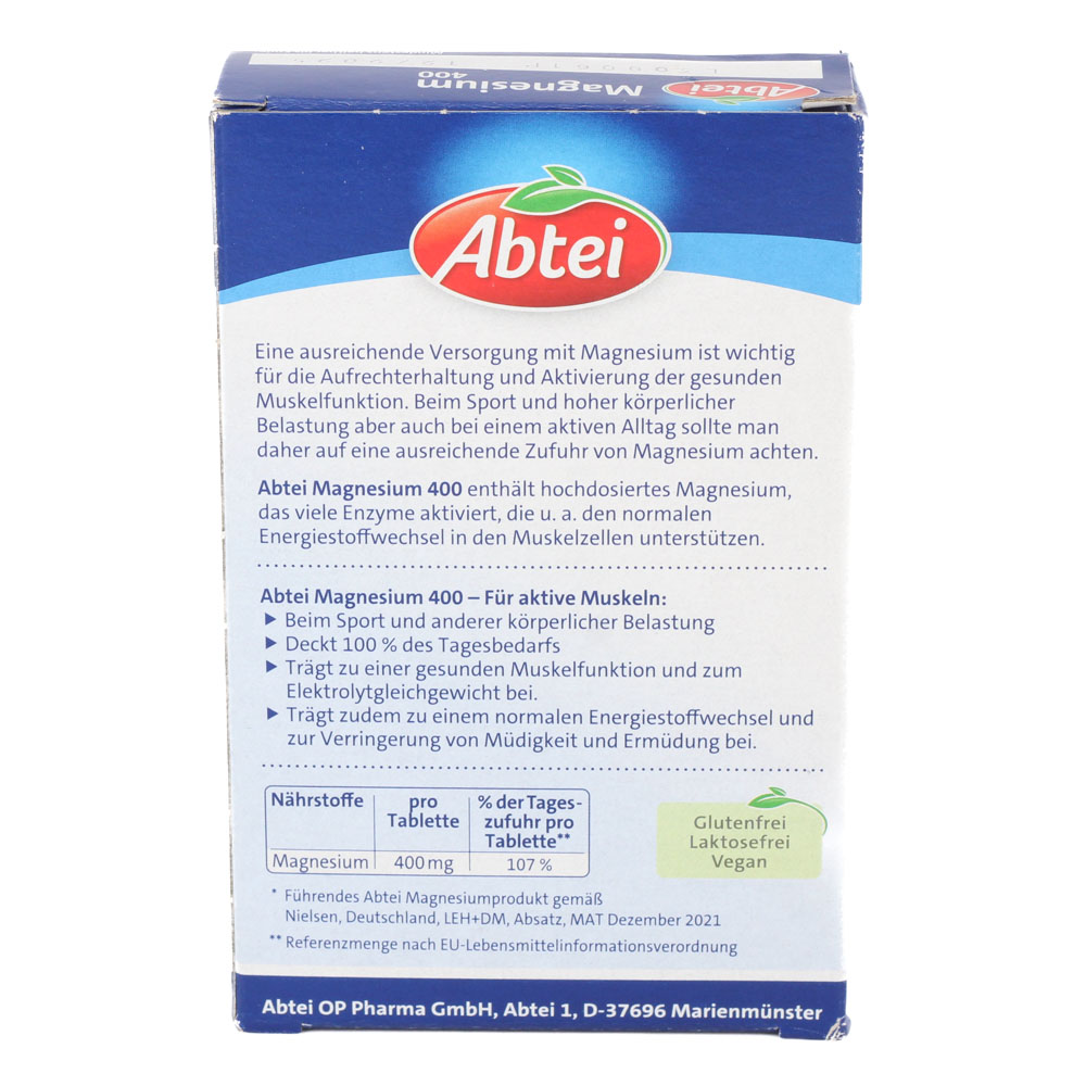 ABTEI Magnesium 400 hochdosiert Tabletten