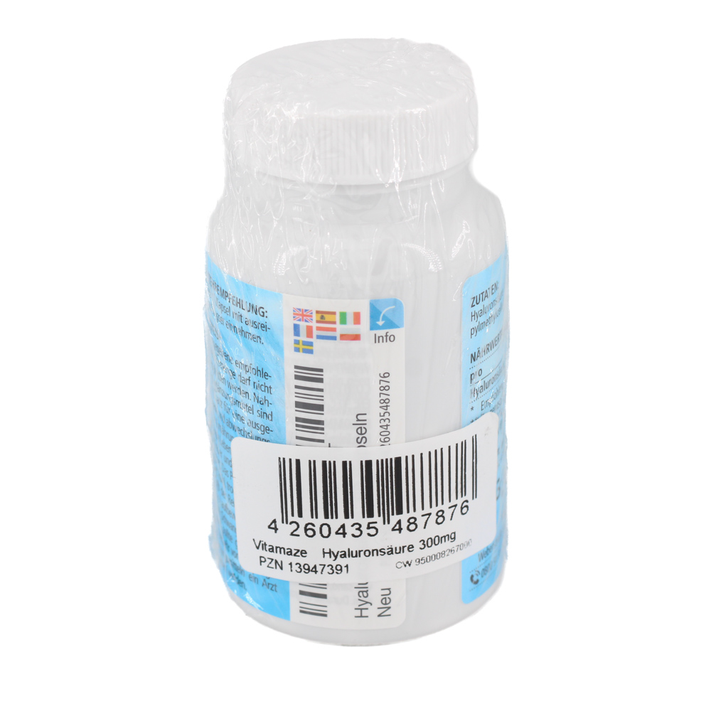 HYALURONSÄURE 300 mg hochdosiert vegan Kapseln
