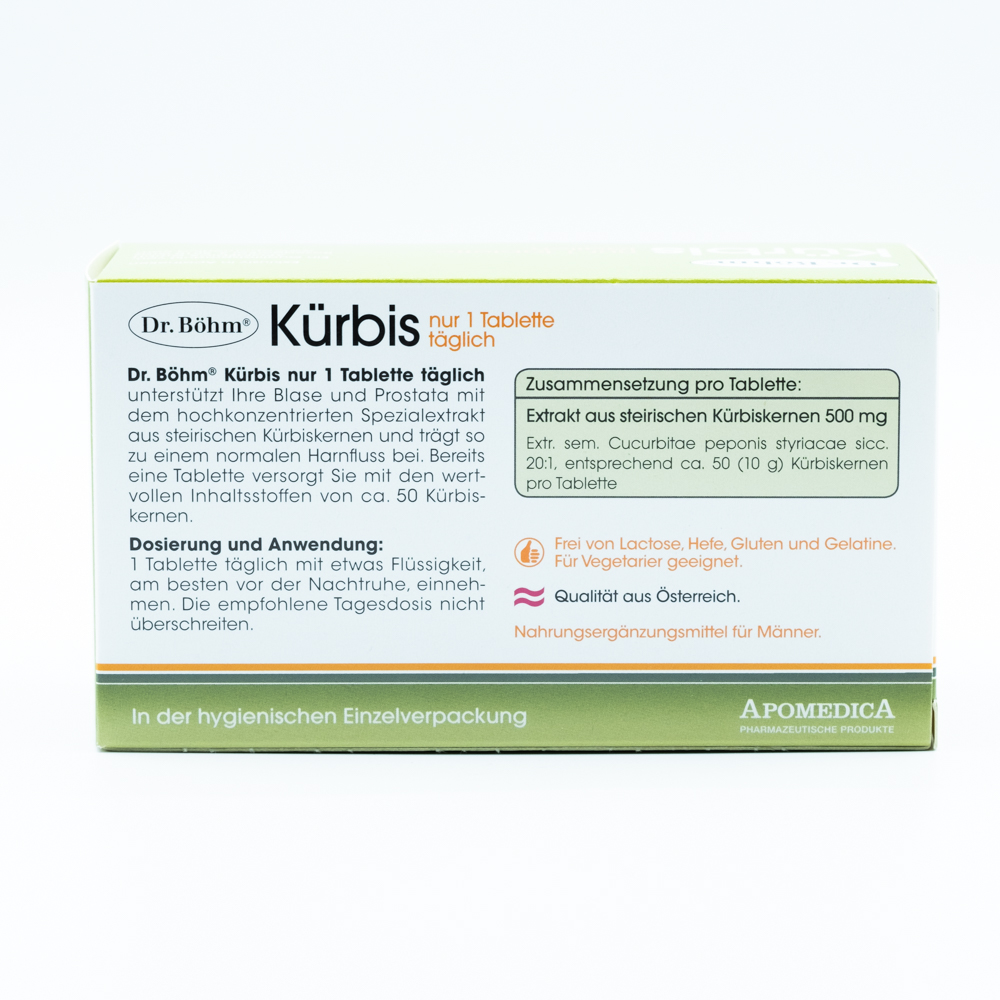 KÜRBIS nur 1 Tablette täglich Dr.Böhm