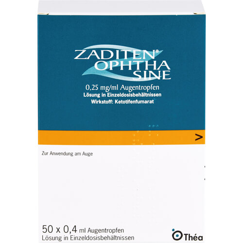 ZADITEN ophtha sine 0,25 mg/ml Augentr.Einzeldos.