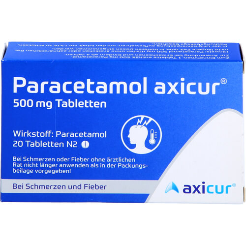 PARACETAMOL axicur 500 mg Tabletten