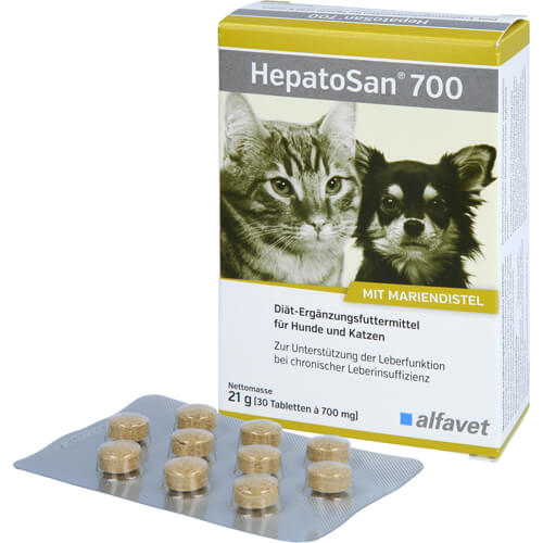 HEPATOSAN 700 Diät-Erg.Futterm.Tab.f.Hund/Katze