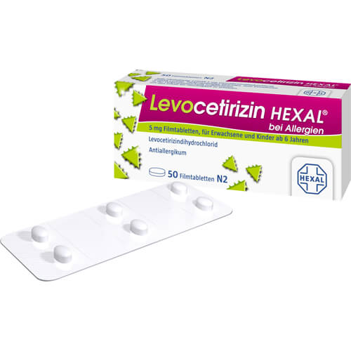 LEVOCETIRIZIN HEXAL bei Allergien 5 mg Filmtabl.