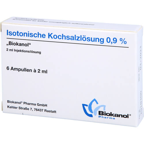 ISOTONISCHE Kochsalzlösung 0,9% Biokanol Ampullen