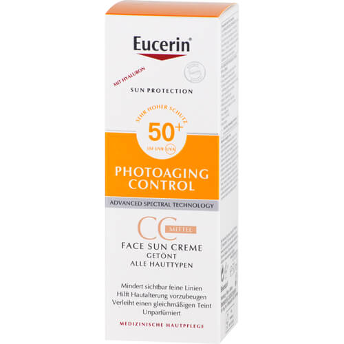 EUCERIN Sun CC Creme getönt mittel LSF 50+