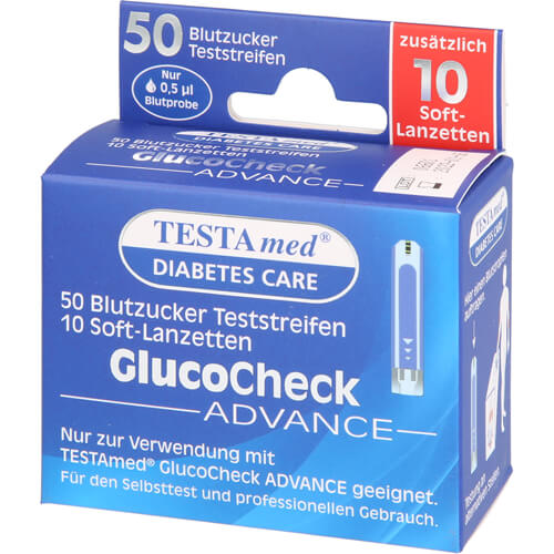 TESTAMED GlucoCheck Advance 50 Teststr.m.10 Lanz.
