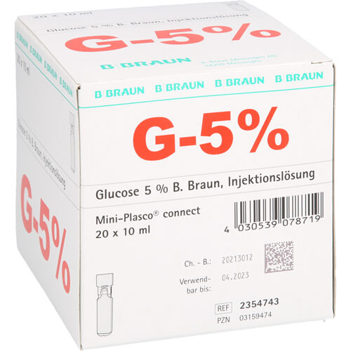 GLUCOSE 5% B.Braun Mini Plasco connect Inj.-Lsg.